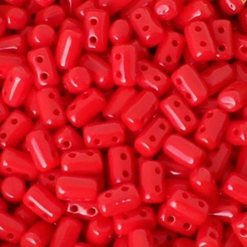 Perline Rulla 3x5mm Opaque Coral Red