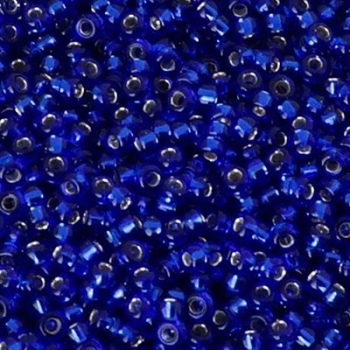 Perline Rocailles Miyuki 11/0 Silver Lined Dark Sapphire