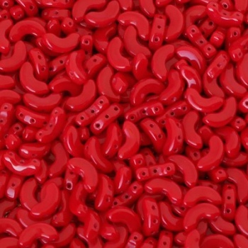 Perline Arcos® par Puca®-Opaque Coral Red-10x5mm