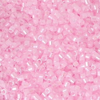 Perline Delica Miyuki 10/0 Lined Pink Crystal AB