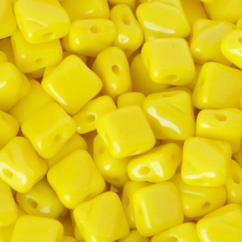 Perline Silky Opaque Yellow 6x6mm