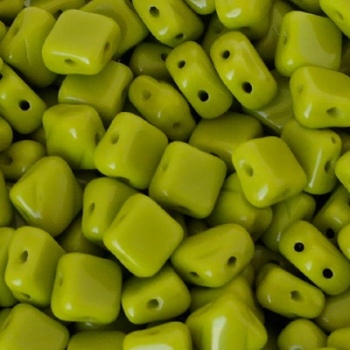 Perline Silky Opaque Green 6x6mm
