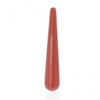Goccia Plexi Corallo Melange Striata Nera 7x38mm