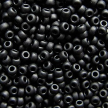 Perline Rocailles Miyuki 8/0 Matte Black