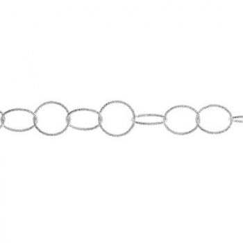 Catena Tonda Diamantata Argentata