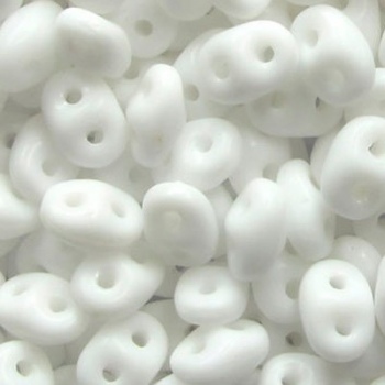 Perline Superduo 2.5x5mm Matte White