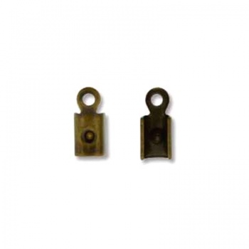 Terminale Cordoncino Ottone Anticato 7x3mm (2mm Interno)