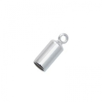 Terminale Cordoncino Argentato 10x3,5mm (3mm Interno)