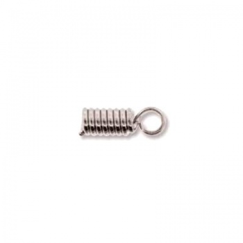 Terminale Cordoncino Argentato 9x3mm (2mm Interno)