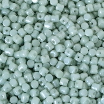 Perline Minos® par Puca®-Opaque Light Green Luster-3x2,5mm