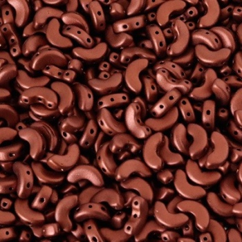 Perline Arcos® par Puca®-Red Bronze Matte-10x5mm