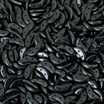 Perline Crescent-Jet-10x3mm