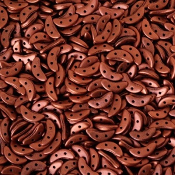 Perline Crescent-Matte Metallic Dark Copper-10x3mm