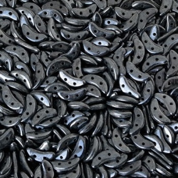 Perline Crescent-Jet Hematite-10x3mm