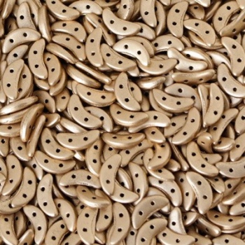 Perline Crescent-Matte Metallic Flax-10x3mm