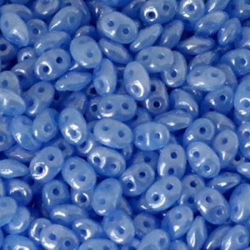 Perline Superduo 2.5x5mm Opaque Blue White