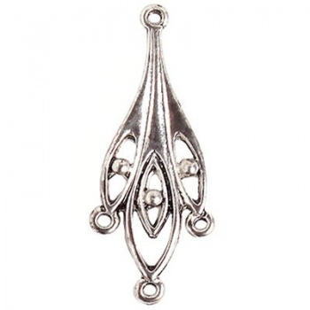 Chandelier Decorato Argentato Anticato 34mm