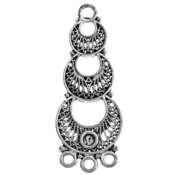 Chandelier Decorato Argentato Anticato 48mm
