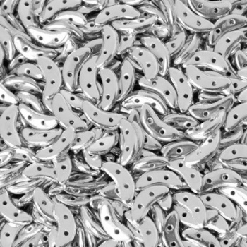 Perline Crescent-Silver-10x3mm