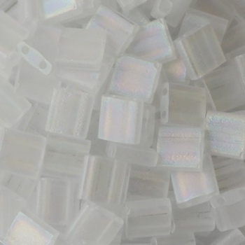 Perline Tila Miyuki Matte Transparent Crystal AB 5mm