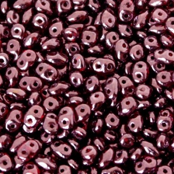Perline Superduo 2.5x5mm Metallic Red Wine