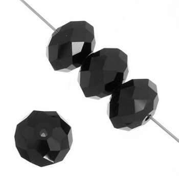 Rondella Cinese Glass 6x4mm Jet