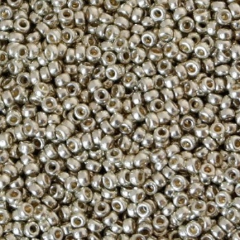 Perline Miyuki 15/0 Duracoat Galvanized Silver