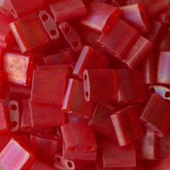 Perline Tila Miyuki Matte Transparent Red Orange AB 5mm
