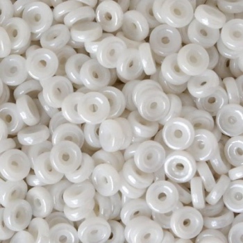 Perline Wheel-Chalk White Luster-6mm