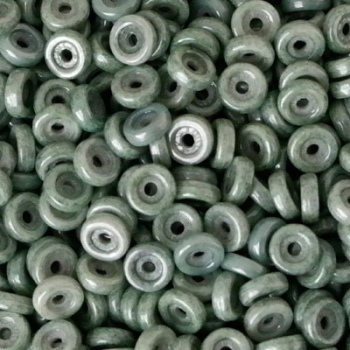 Perline Wheel-Green Luster-6mm