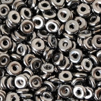 Perline O Bead 4mm Jet Full Chrome