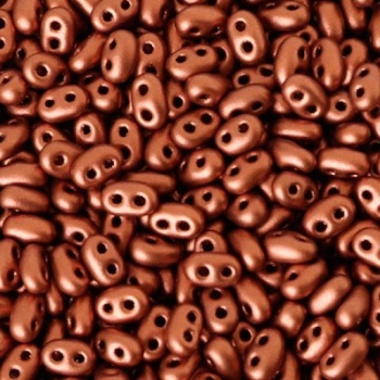 Perline Twin Beads Preciosa 5x2,5mm Metallic Antique Copper