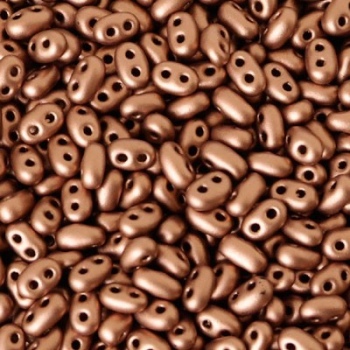 Perline Twin Beads Preciosa 5x2,5mm Matte Copper