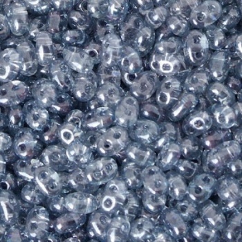 Perline Twin Beads Preciosa 5x2,5mm Crystal Blue Luster