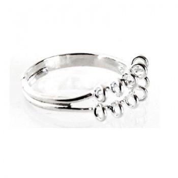 Anello Regolabile Argentato10 Anellini