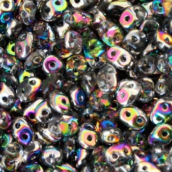 Perline Superduo 2.5x5mm Crystal Vitrail