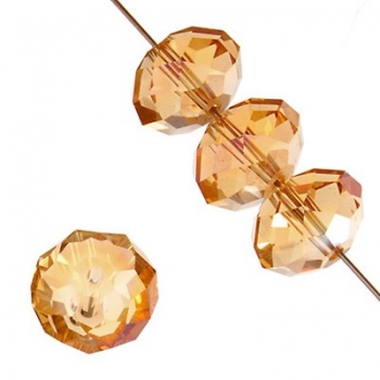 Rondella Cinese Glass 6x4mm Champagne AB