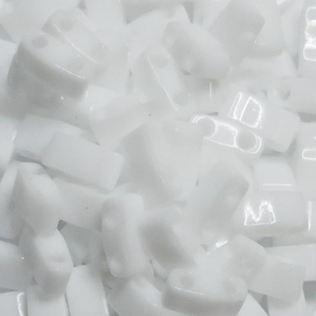 Perline Miyuki Half Tila 5x2,3mm Opaque White