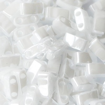Perline Miyuki Half Tila 5x2,3mm White Pearl