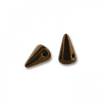 Perline Spikes Jet Bronze 8x5mm