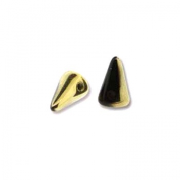 Perline Spikes Jet Amber 8x5mm