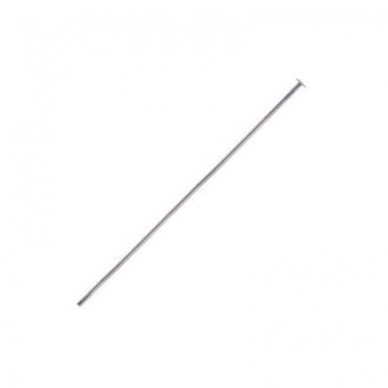 Chiodino Testa Piatta Piccola Argentato Rodio 25mm Diametro 0,70mm