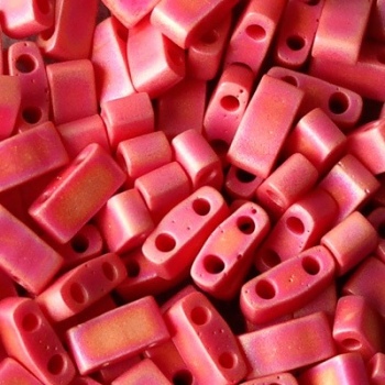 Perline Miyuki Half Tila 5x2,3mm Matte Opaque Red AB