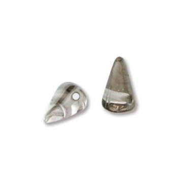 Perline Spikes Crystal Chrom 8x5mm