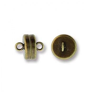 Chiusura Magnetica Tonda Ottone Anticato 8mm