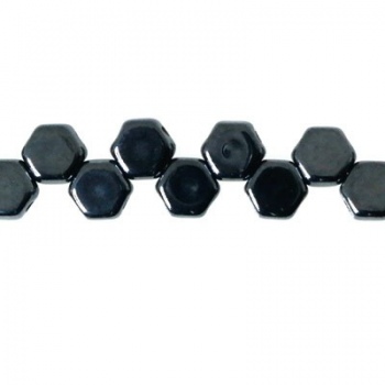 Perline Honeycomb Jet Hematite 6mm