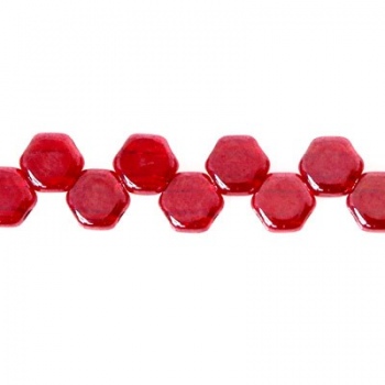 Perline Honeycomb Ruby Luster 6mm
