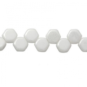 Perline Honeycomb White Luster 6mm