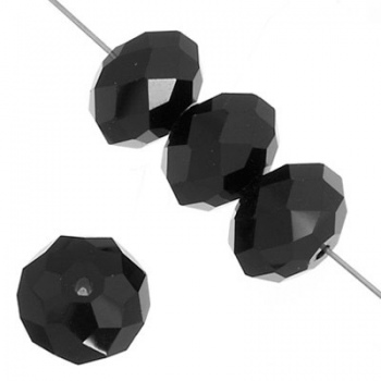Rondella Cinese Glass 8x6mm Jet