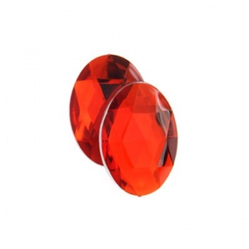 Cabochon Acrilico Ovale Sfaccettato Bright Red 18x13mm